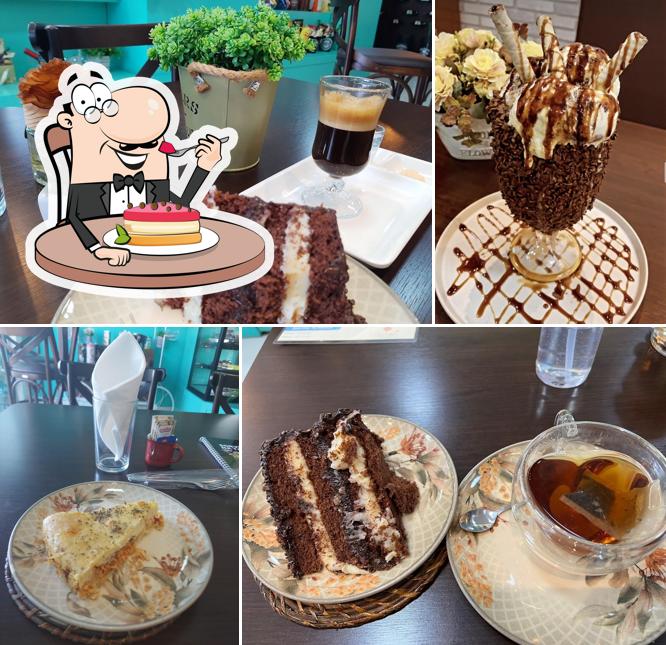 DoceSabor serve uma escolha de pratos doces