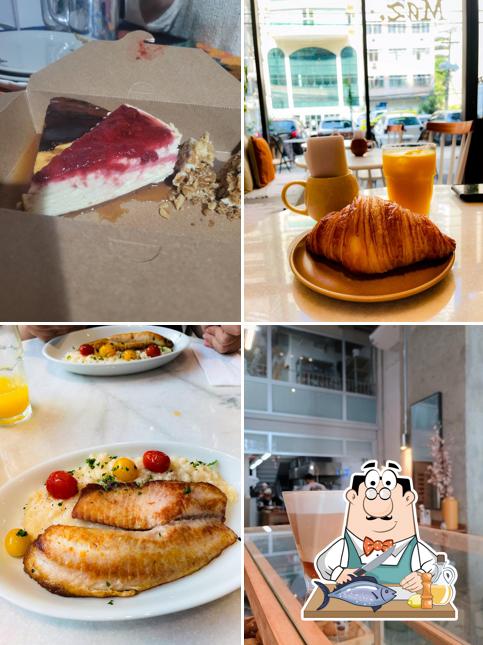 Salmão grelhado em Maz