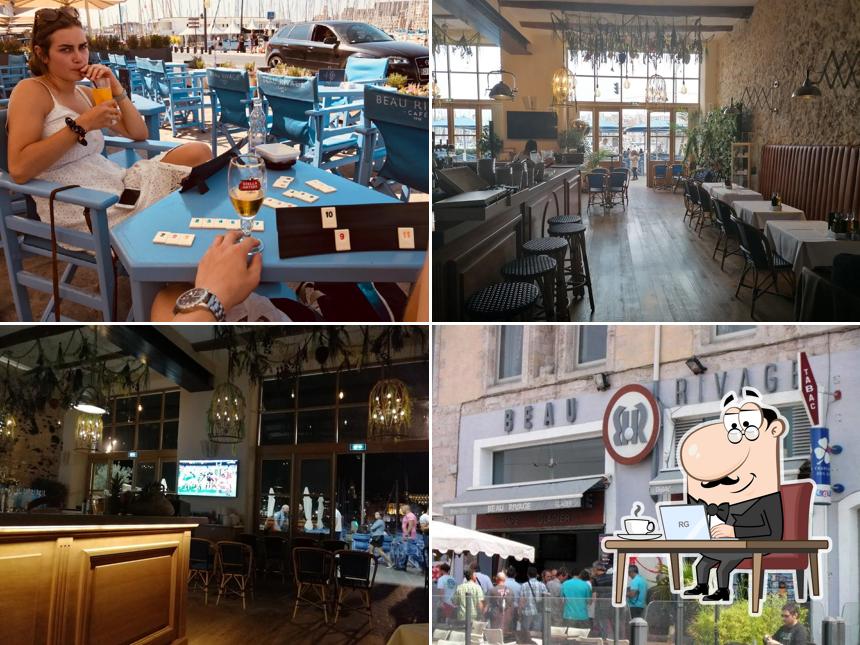 L'intérieur de Café Beau Rivage