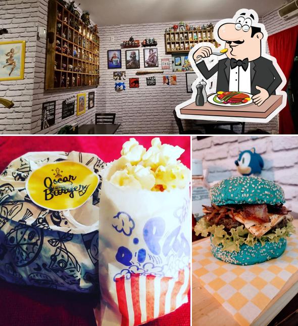 Esta é a imagem ilustrando comida e interior no Burger Films - Hamburgueria Temática no Centro