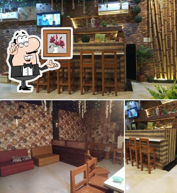 The interior of Shree Sai Cafe & Restaurant