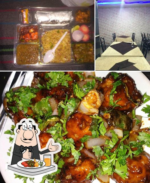 Take a look at the photo showing food and interior at La - Piazza Restaurant