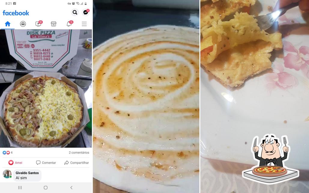 No Disk pizza La Vilma's, você pode desfrutar de pizza