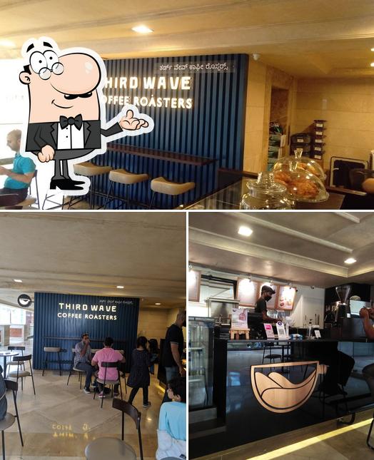 Take a seat at one of the tables at Third Wave Coffee