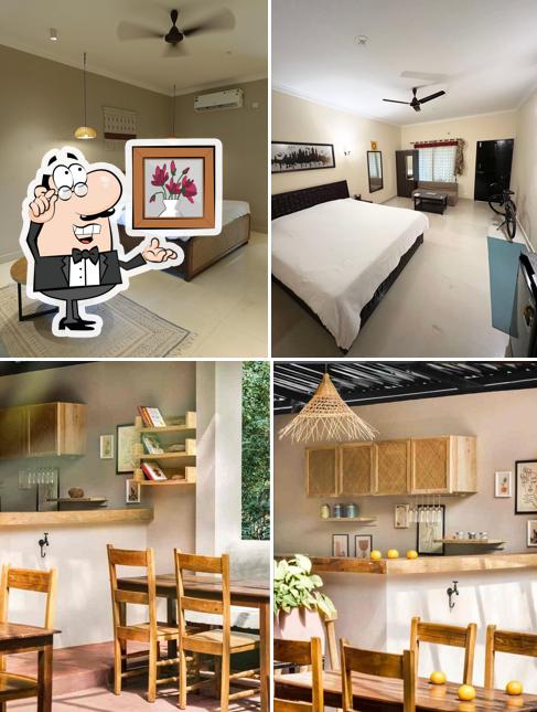 Take a seat at one of the tables at The Unallome, Morjim - Coworking Community Space Dog Friendly