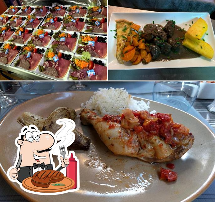 Il y a une sélection d'options pour les amateurs de viande