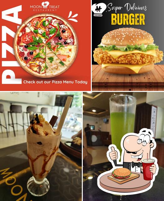 Hamburger at Moon Treat Restaurant