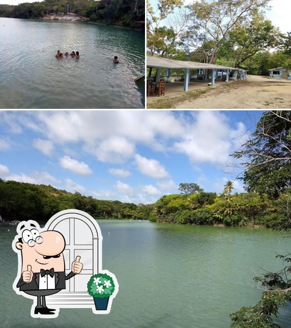 Descubra o exterior do Lagoa Azul