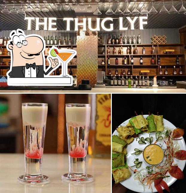 This is the image displaying drink and food at The Thug Lyf Restrobar