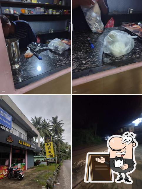 The restaurant's exterior and food