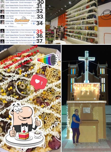 Pizzaria Delícia serve uma gama de pratos doces