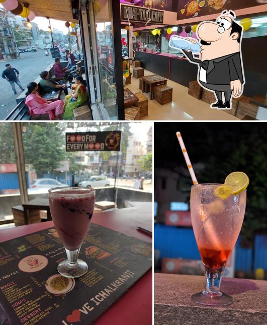 The restaurant's drink and interior