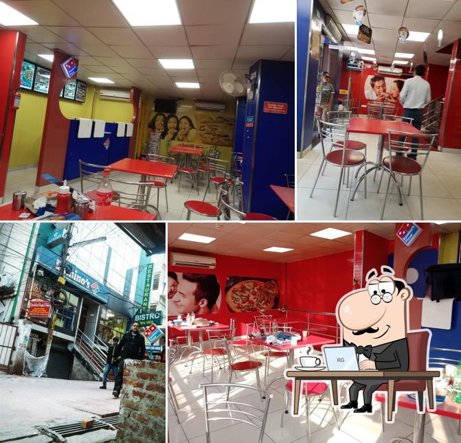 The interior of Domino's Pizza Police bazar, Shillong