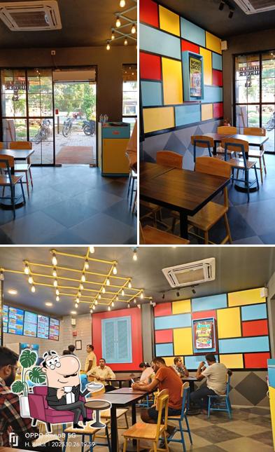 The interior of Burger Singh