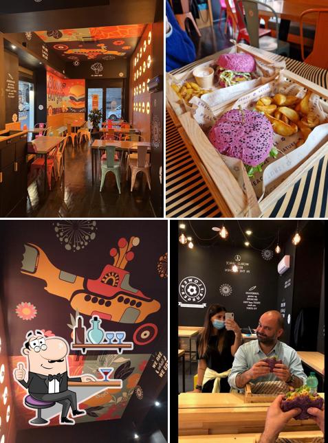 Siediti a un tavolo di Flower Burger