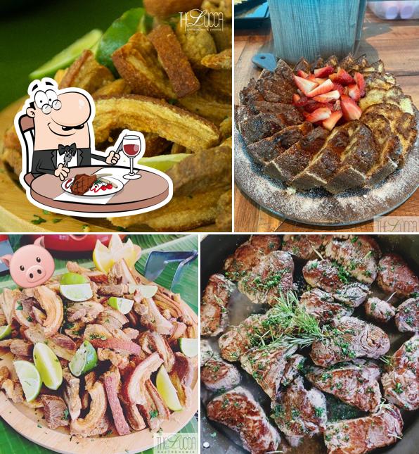 Escolha pratos de carne no The Lucca Gastronomia & Eventos Paraíso