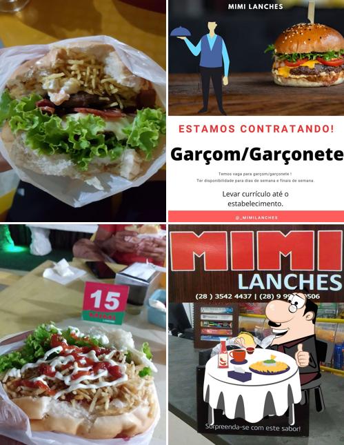 Hambúrguer em Mimi Lanches