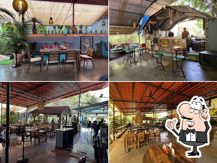 Take a seat at one of the tables at Baba au Rhum Badem Goa