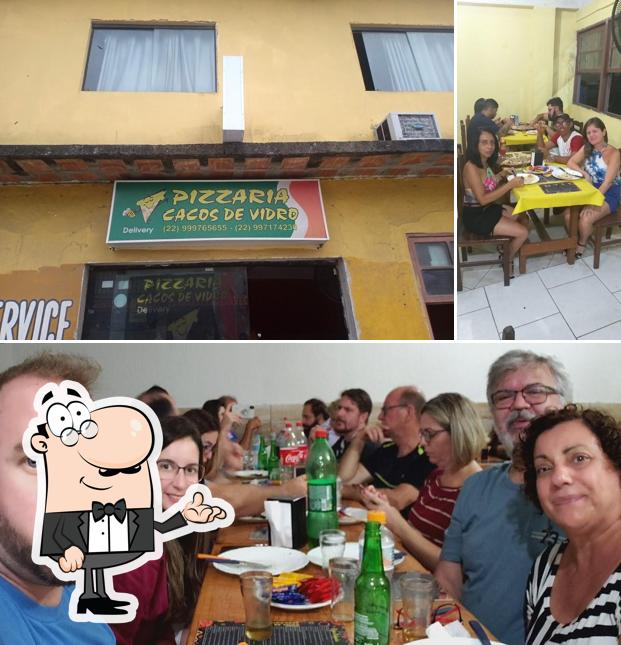 O interior do Delivery Pizzaria Cacos de Vidro