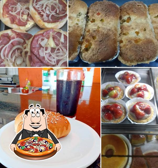 Escolha pizza no Padaria e Confeitaria Maré Verde