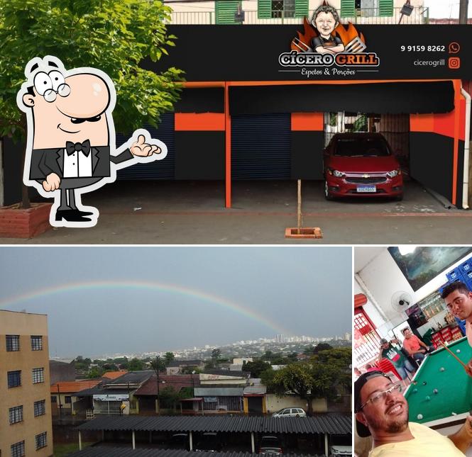 A ilustração a Cícero Grill - Espetos & Porções Londrina’s interior e exterior