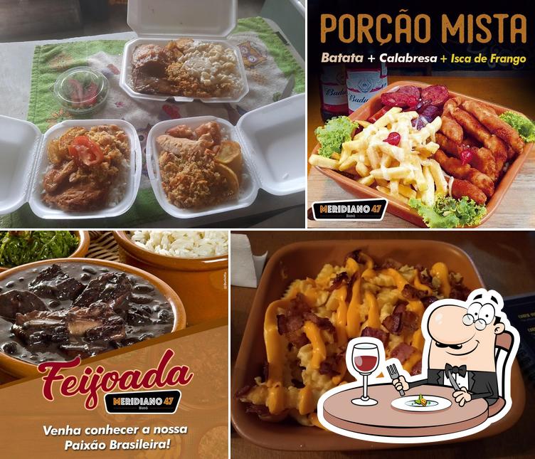 Comida em Restaurante Meridiano 47-Self-service e churrasco