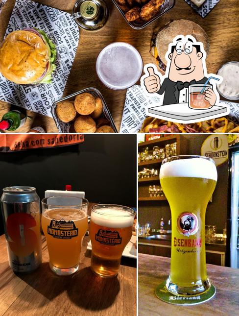 Entre diversos coisas, bebida e comida podem ser encontrados no Monastério Cervejas Especiais