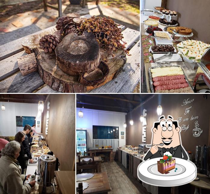 Bolo de chocolate em Café com Mistura