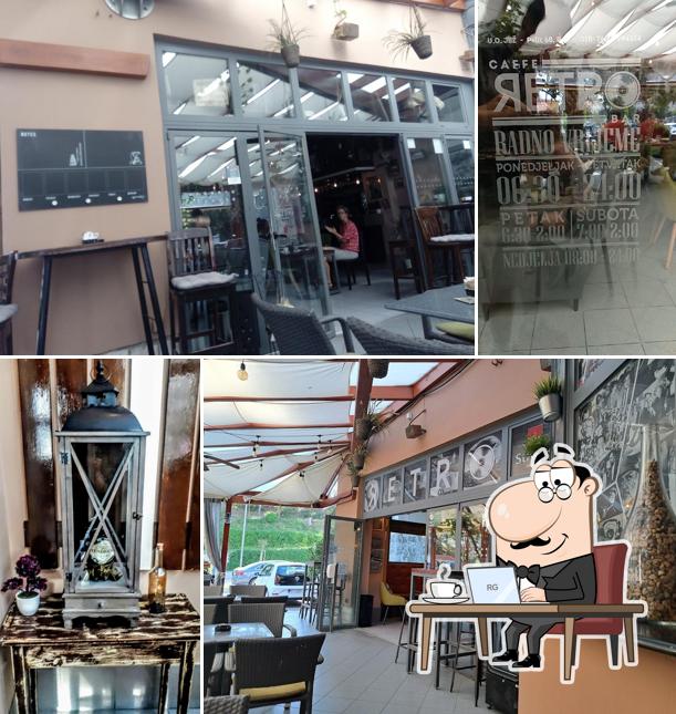 Gli interni di Retro caffe bar