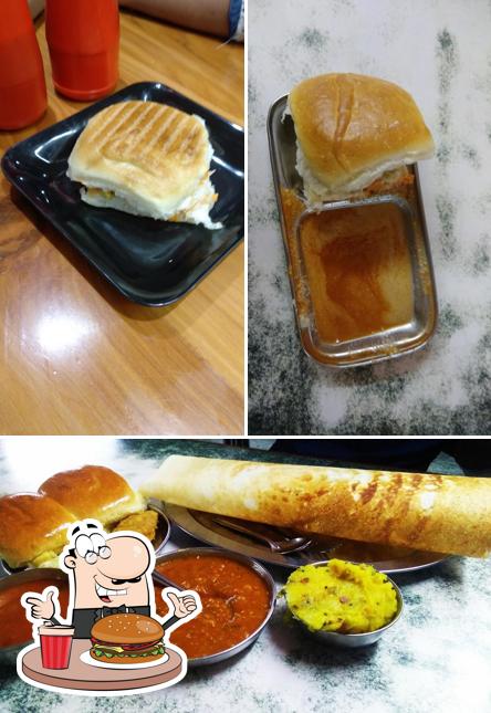 Try out a burger at Raja Rani Snackbar