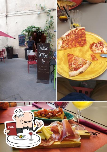 La cibo e interni del ristorante