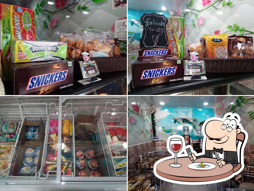 This is the picture showing food and interior at AVC COFFEE SHOP