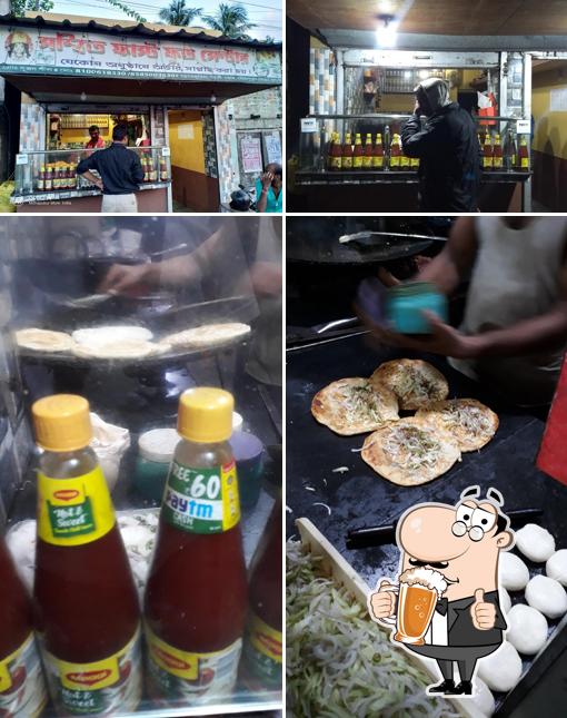 You can get a glass of light or dark beer