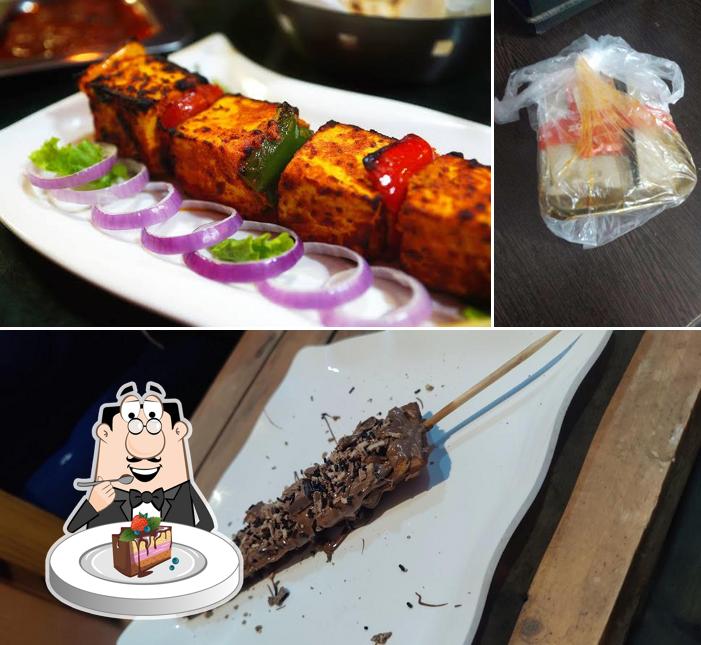 Chocolate cake at Round the clock