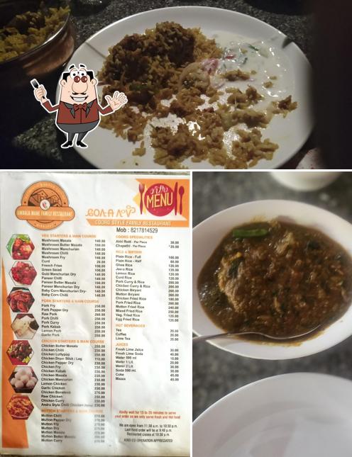 Food at Umbalamane Family Restaurant