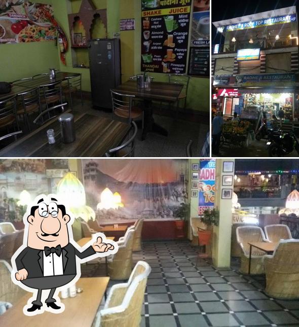 Radhe Ji Restauraunt is distinguished by interior and exterior