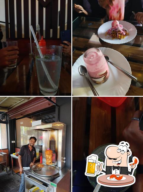 You can get a glass of light or dark beer