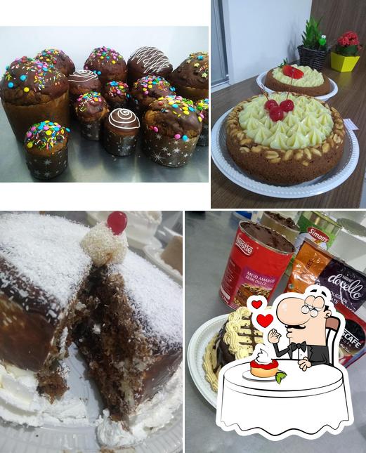 Padaria Pão de Mel serve uma escolha de sobremesas