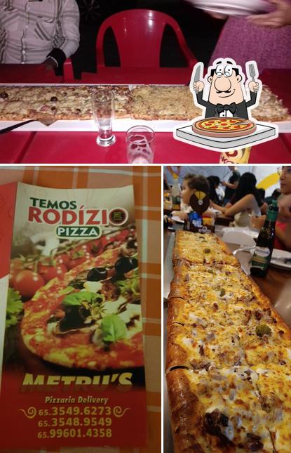 No Metru's Pizzaria, você pode desfrutar de pizza