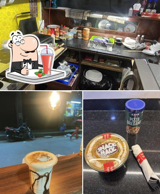 Enjoy a drink at Snack Hack