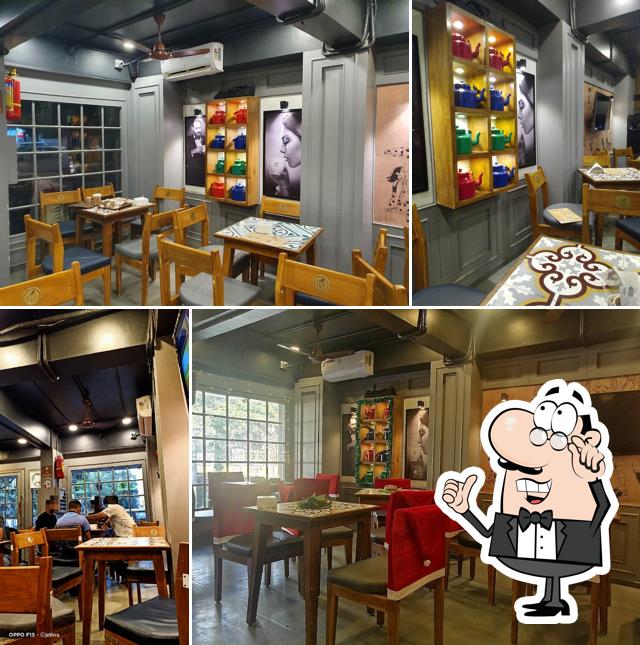 Take a seat at one of the tables at Tea Post