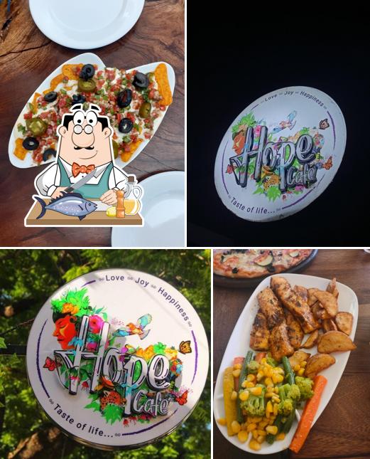 Grilled salmon at Hope Cafe Pondicherry - Wood Fire Pizza / Best Pizza shop in Pondicherry