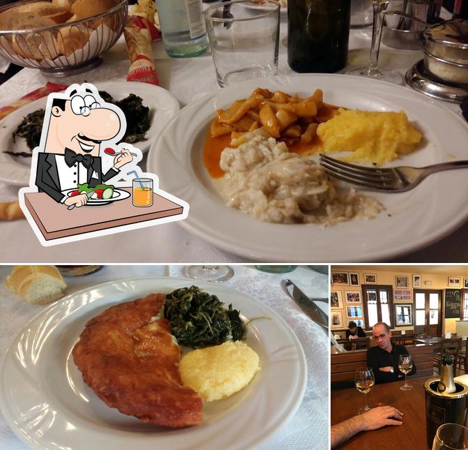 La cibo e bancone da bar del ristorante