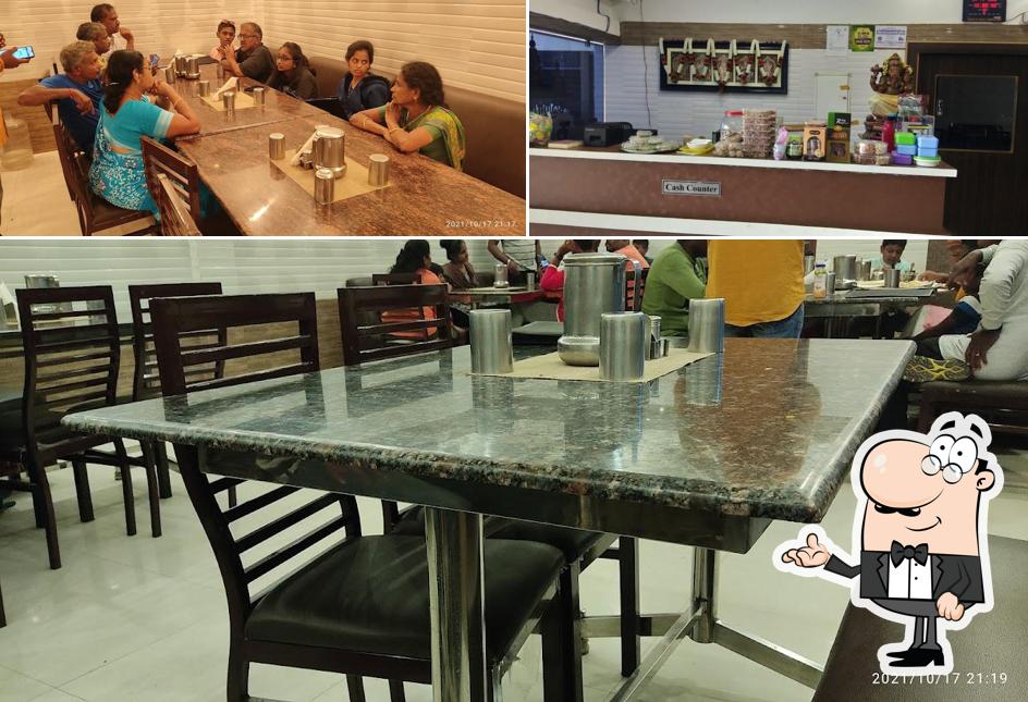 The interior of Karikalan A/C Family Restaurant (Veg & Non Veg)