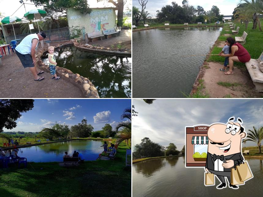 Desfrute da vista do exterior Pesqueiro do Flávio