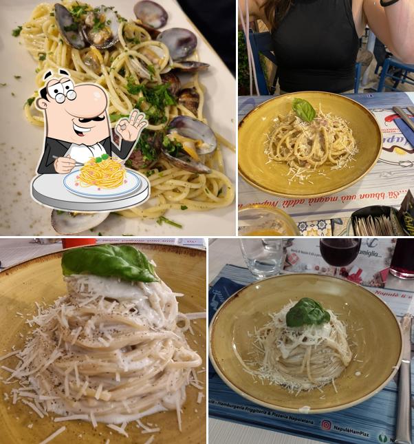 Spaghetti alla carbonara al Napulè Hamburgeria Friggitoria & Pizzeria Napoletana