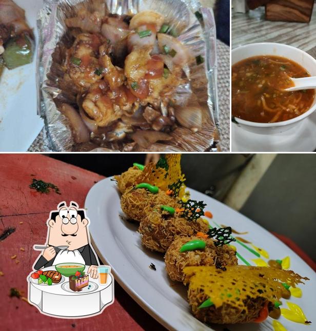 Hot and sour soup at Bittu da dhaba ISBT