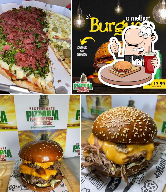 Hambúrguer em Pizzaria Torre de Pisa