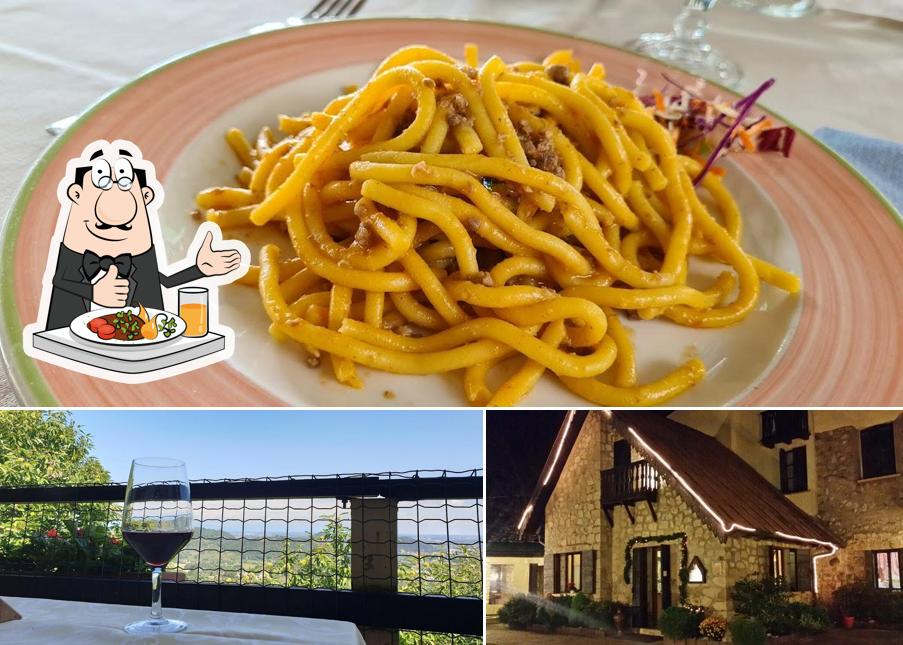 La immagine di cibo e esterno da Rifugio Monte Rua