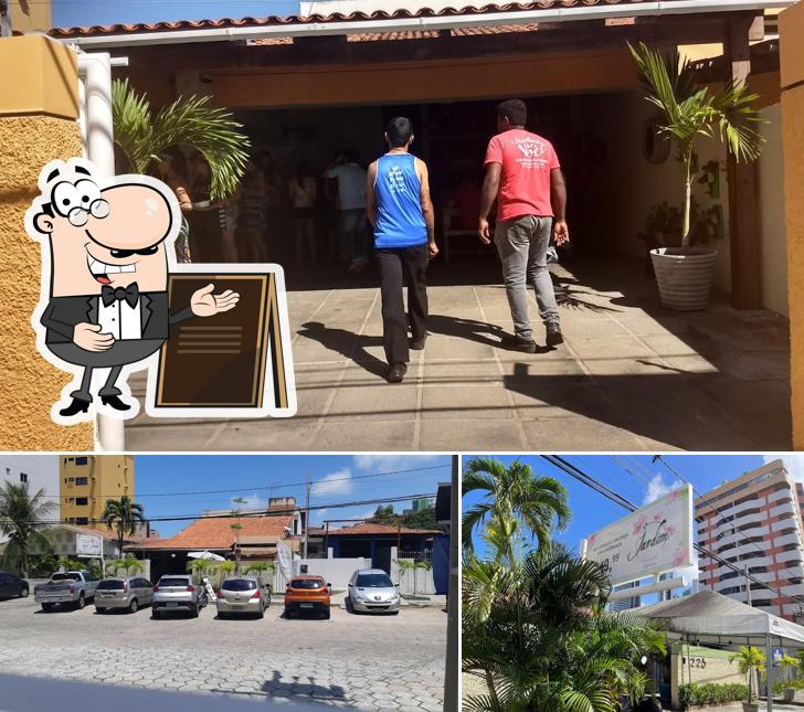 Você pode espairecer no na área externa do Jardim Self Service Cabo Branco